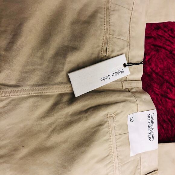 Life After Denim Modern Slim Chino Khaki Pants 36 - Picture 8 of 11